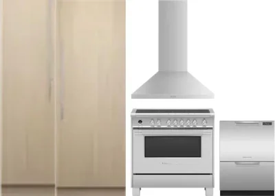 5 Piece Package Includes Refrigerator, Freezer, Range, Hood And Dishwasher